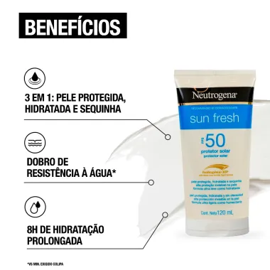 Protetor Solar Neutrogena Sun Fresh FPS 50 120ml