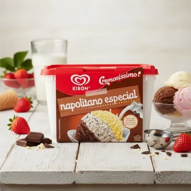 Sorvete Kibon Cremosíssimo Napolitano Especial 2 Litros