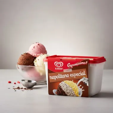 Sorvete Kibon Cremosíssimo Napolitano Especial 2 Litros