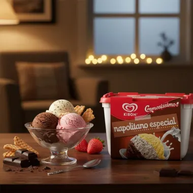 Sorvete Kibon Cremosíssimo Napolitano Especial 2 Litros
