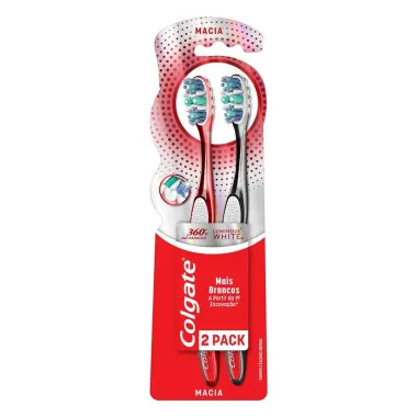 Escova de Dente Colgate 360º Luminous White Advanced 2 Unidades