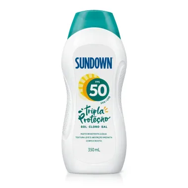 Protetor Solar Sundown Praia e Piscina FPS 50 Lo&ccedil;&atilde;o 350ml