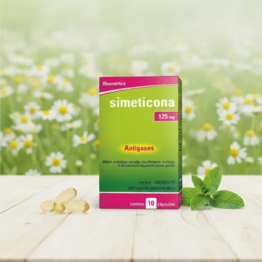 Simeticona 125mg Biosintética Genérico com 10 Cápsulas