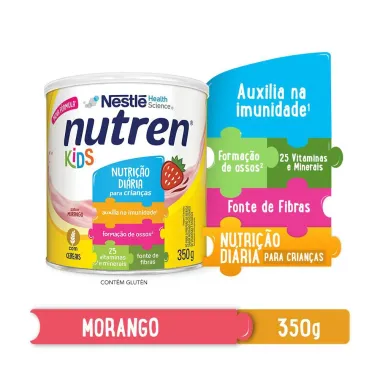 Nutren Kids Morango Complemento Alimentar Lata com 350g