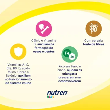 Nutren Kids Morango Complemento Alimentar Lata com 350g