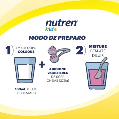 Nutren Kids Morango Complemento Alimentar Lata com 350g