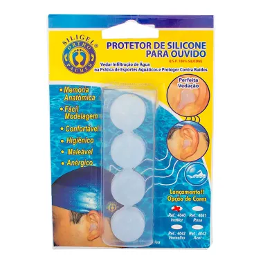 Protetor de Ouvido Siligel Silicone com 4 Unidades