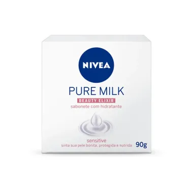 Sabonete em Barra Hidratante Nivea Pure Milk Sensitive 90g