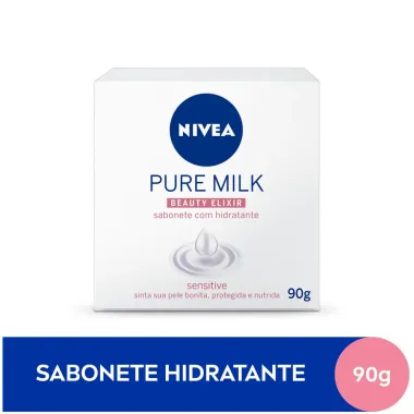 Sabonete em Barra Hidratante Nivea Pure Milk Sensitive 90g