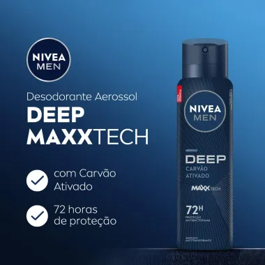 Desodorante Nivea Men Deep Original Aerosol Antitranspirante 48h 150ml