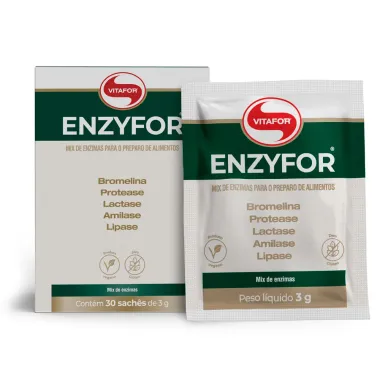 Enzyfor Vitafor Mix de Enzimas com 30 Sach&ecirc;s de 3g cada