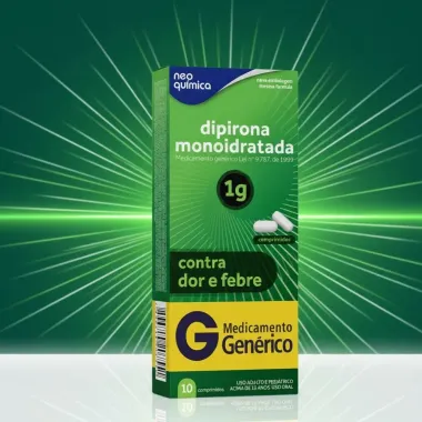 Dipirona Monoidratada 1g Neo Química Genérico com 10 Comprimidos
