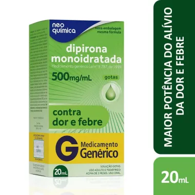 Dipirona Sódica 500mg/ml Neo Química Genérico Gotas 20ml