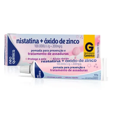 Nistatina + Óxido de Zinco Neo Química Genérico Pomada com 60g