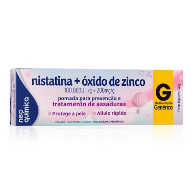 Nistatina + Óxido de Zinco Neo Química Genérico Pomada com 60g