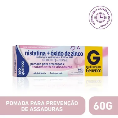 Nistatina + Óxido de Zinco Neo Química Genérico Pomada com 60g