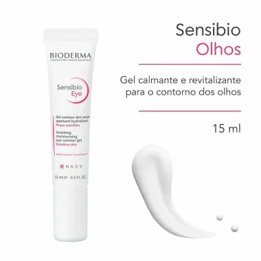 Sensibio Bioderma Olhos Gel Hidratante e Revitalizante para o Contorno dos Olhos para Peles Sensíveis 15ml