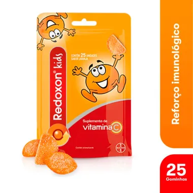 Redoxon Kids Vitamina C Sabor Laranja com 25 Gomas