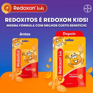 Redoxon Kids Vitamina C Sabor Laranja com 25 Gomas
