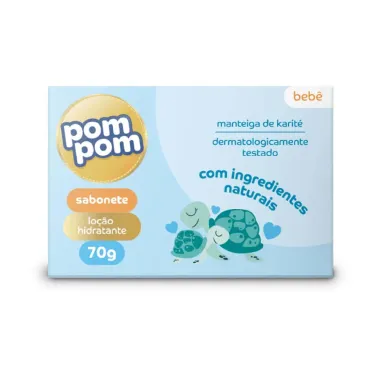 Sabonete em Barra Infantil Pom Pom Lo&ccedil;&atilde;o Hidratante 70g