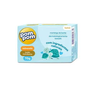 Sabonete em Barra Infantil Pom Pom Lo&ccedil;&atilde;o Hidratante 70g