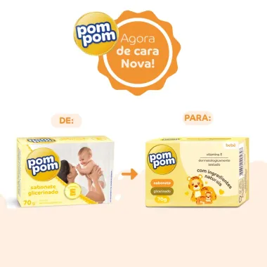 Sabonete em Barra Pom Pom Glicerina 70g