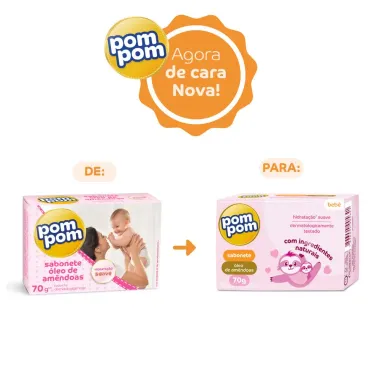 Sabonete Infantil Pom Pom &Oacute;leo de Am&ecirc;ndoas 70g
