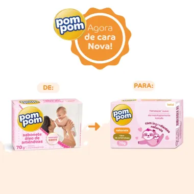 Sabonete Infantil Pom Pom &Oacute;leo de Am&ecirc;ndoas 70g