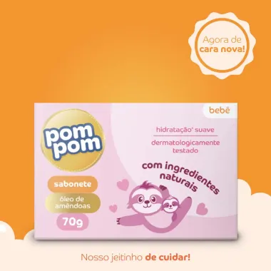 Sabonete Infantil Pom Pom &Oacute;leo de Am&ecirc;ndoas 70g