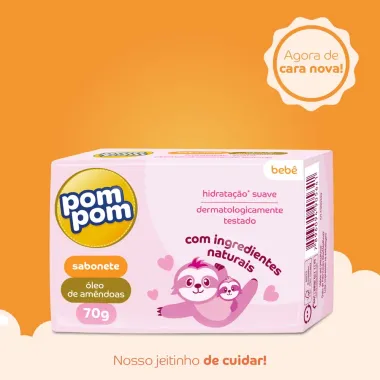 Sabonete Infantil Pom Pom &Oacute;leo de Am&ecirc;ndoas 70g