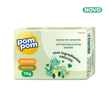Sabonete Infantil Pom Pom Camomila e Erva Cidreira 80g