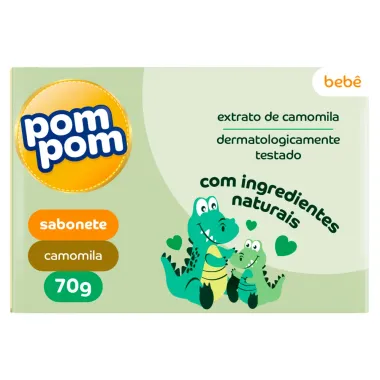 Sabonete em Barra Pom Pom Beb&ecirc; Camomila 70g