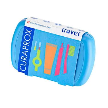 Kit Viagem Curaprox Travel Escova Dental + Creme Dental Cores Sortidas 1 Unidade