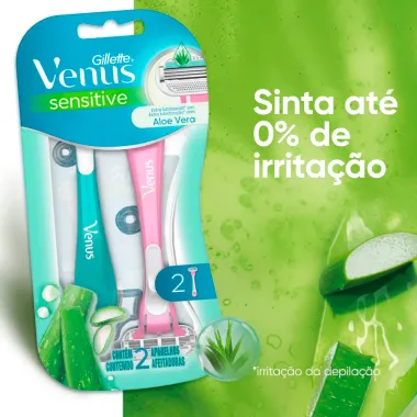 Aparelho de Depilação Gillette Venus Sensitive Descartável 2 Unidades