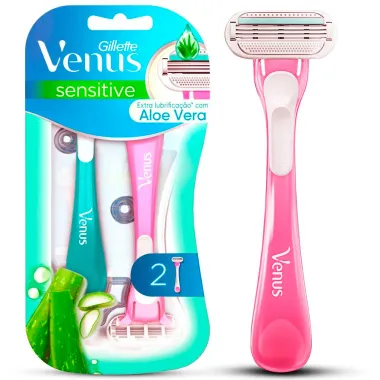 Aparelho de Depilação Gillette Venus Sensitive Descartável 2 Unidades