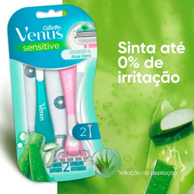 Aparelho de Depilação Gillette Venus Sensitive Descartável 2 Unidades