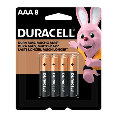 Pilha Duracell AAA Alcalina 8 Unidades