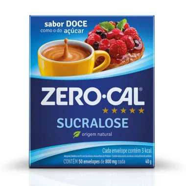 Adoçante em Pó Zero Cal Sucralose com 50 Sachês de 600mg cada