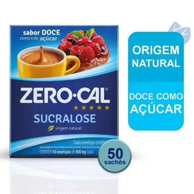 Adoçante em Pó Zero Cal Sucralose com 50 Sachês de 600mg cada
