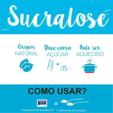 Adoçante em Pó Zero Cal Sucralose com 50 Sachês de 600mg cada