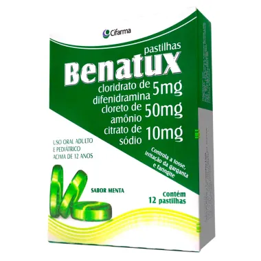 Benatux Pastilhas Sabor Menta com 12 Unidades