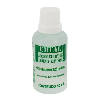 Alcool Etilíco de Cereais Emfal com 50ml