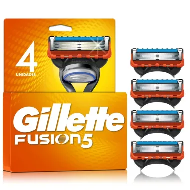 Carga para Aparelho de Barbear Gillette Fusion5 4 Unidades