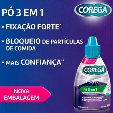 Corega Pó Fixador de Dentadura 50g