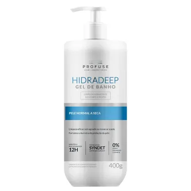 Hidradeep Gel de Banho Profuse Limpeza Hidratante Corporal e Facial 400g