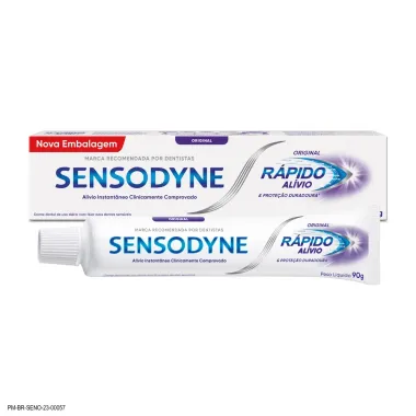 Creme Dental Sensodyne Rápido Alívio para Dentes Sensíveis 90g
