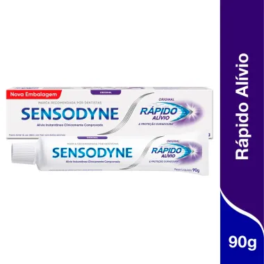 Creme Dental Sensodyne Rápido Alívio para Dentes Sensíveis 90g