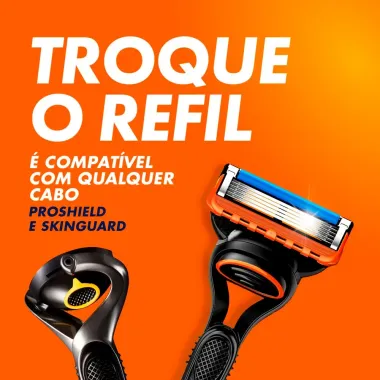 Aparelho de Barbear Gillette Fusion5 Recarreg&aacute;vel + 1 Carga