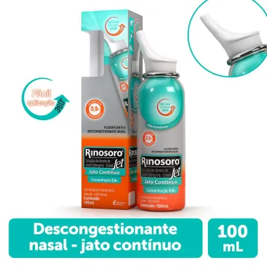 Rinosoro Jet 0,9% Jato Contínuo 100ml