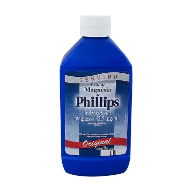 Leite de Magn&eacute;sia de Phillips Suspens&atilde;o Sabor Original com 350ml